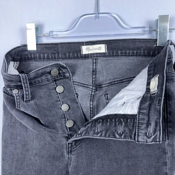 Madewell Cali Demi Bootcut Jeans Womens Size 28 High Rise Button Fly Black - Picture 5 of 13